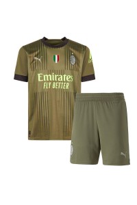 Fotbalové Dres AC Milan Dětské Třetí Oblečení 2022-23 Krátký Rukáv (+ trenýrky)